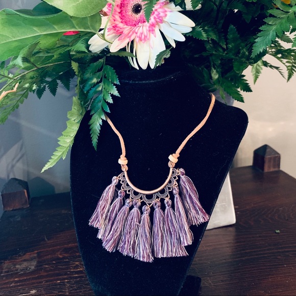 Jewelry - BoHo purple Tassel Necklace